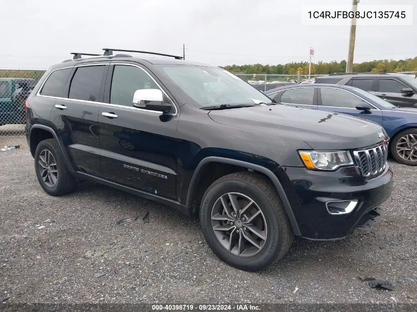 1C4RJFBG8JC135745 2018 Jeep Grand Cherokee Limited