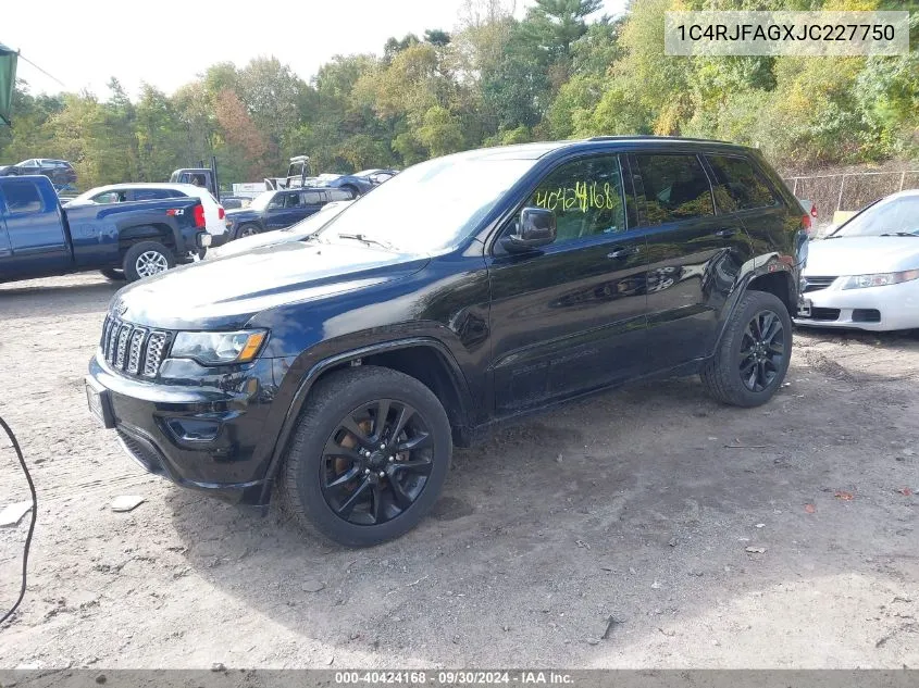 2018 Jeep Grand Cherokee Laredo VIN: 1C4RJFAGXJC227750 Lot: 40424168