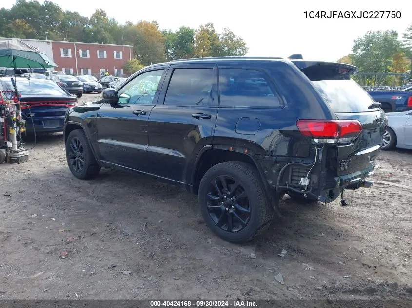 2018 Jeep Grand Cherokee Laredo VIN: 1C4RJFAGXJC227750 Lot: 40424168