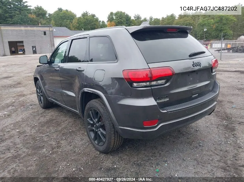 2018 Jeep Grand Cherokee Altitude 4X4 VIN: 1C4RJFAG7JC487202 Lot: 40427927