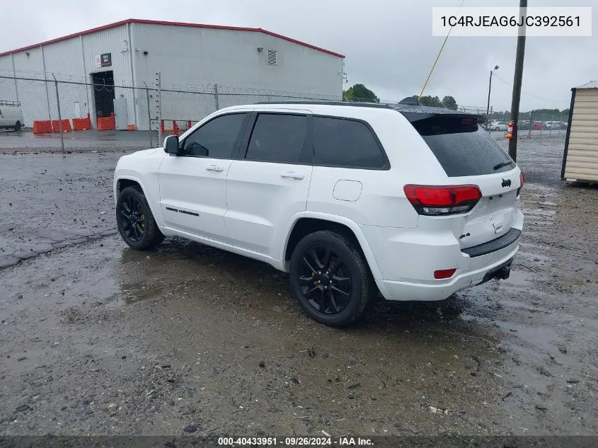 2018 Jeep Grand Cherokee Altitude 4X2 VIN: 1C4RJEAG6JC392561 Lot: 40433951