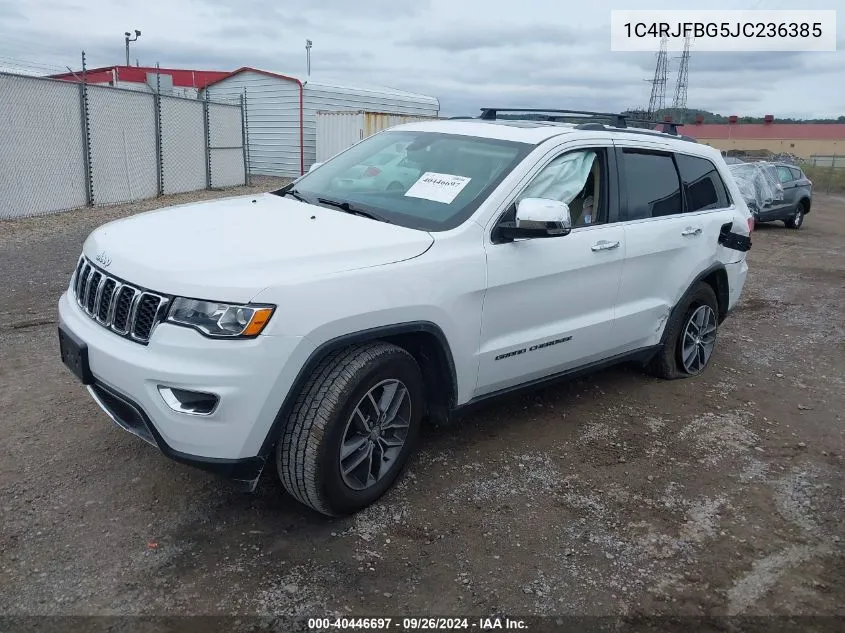 2018 Jeep Grand Cherokee Limited 4X4 VIN: 1C4RJFBG5JC236385 Lot: 40446697