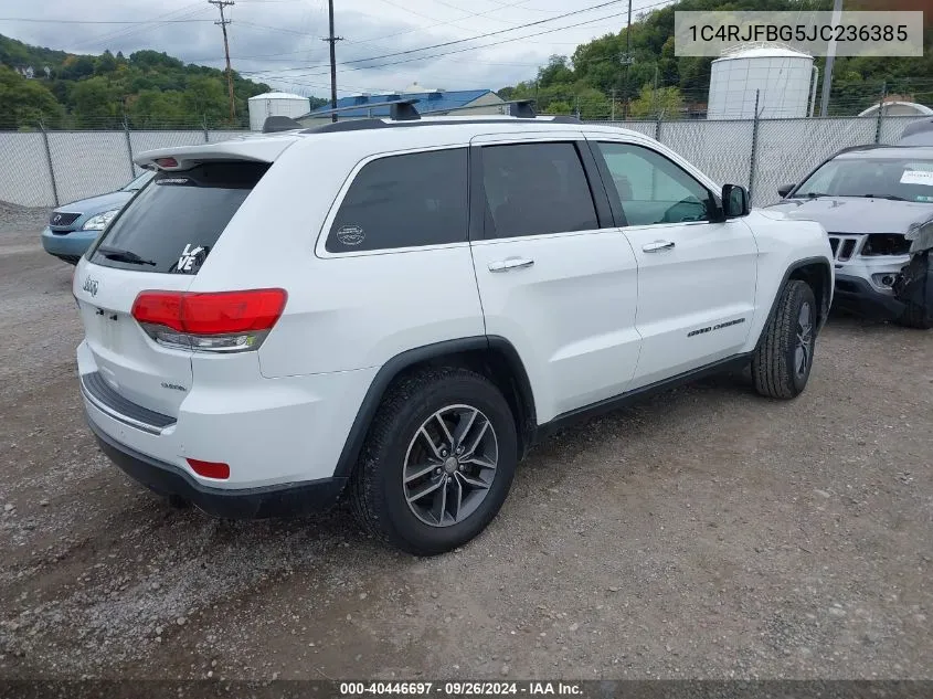 2018 Jeep Grand Cherokee Limited 4X4 VIN: 1C4RJFBG5JC236385 Lot: 40446697