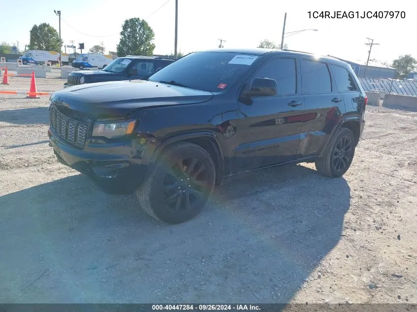 2018 Jeep Grand Cherokee Altitude 4X2 VIN: 1C4RJEAG1JC407970 Lot: 40447284