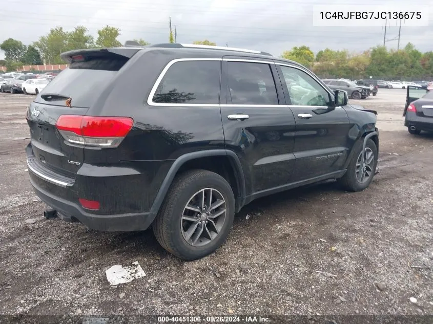 1C4RJFBG7JC136675 2018 Jeep Grand Cherokee Limited 4X4