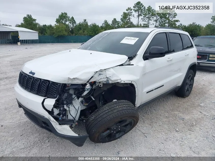 2018 Jeep Grand Cherokee Upland 4X4 VIN: 1C4RJFAGXJC352358 Lot: 40453355