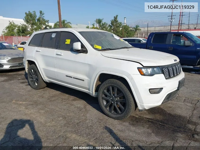 2018 Jeep Grand Cherokee Altitude 4X4 VIN: 1C4RJFAG0JC119329 Lot: 40464033