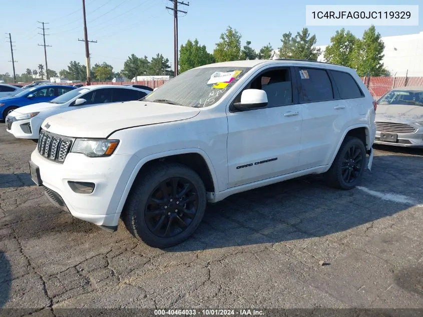 2018 Jeep Grand Cherokee Altitude 4X4 VIN: 1C4RJFAG0JC119329 Lot: 40464033