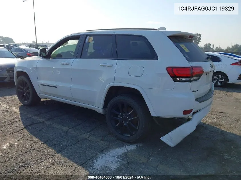 1C4RJFAG0JC119329 2018 Jeep Grand Cherokee Altitude 4X4