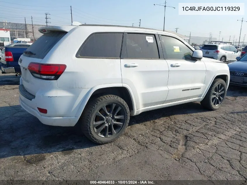 1C4RJFAG0JC119329 2018 Jeep Grand Cherokee Altitude 4X4