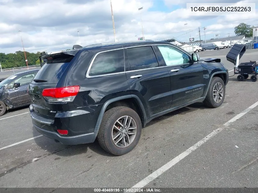 2018 Jeep Grand Cherokee Limited 4X4 VIN: 1C4RJFBG5JC252263 Lot: 40469195