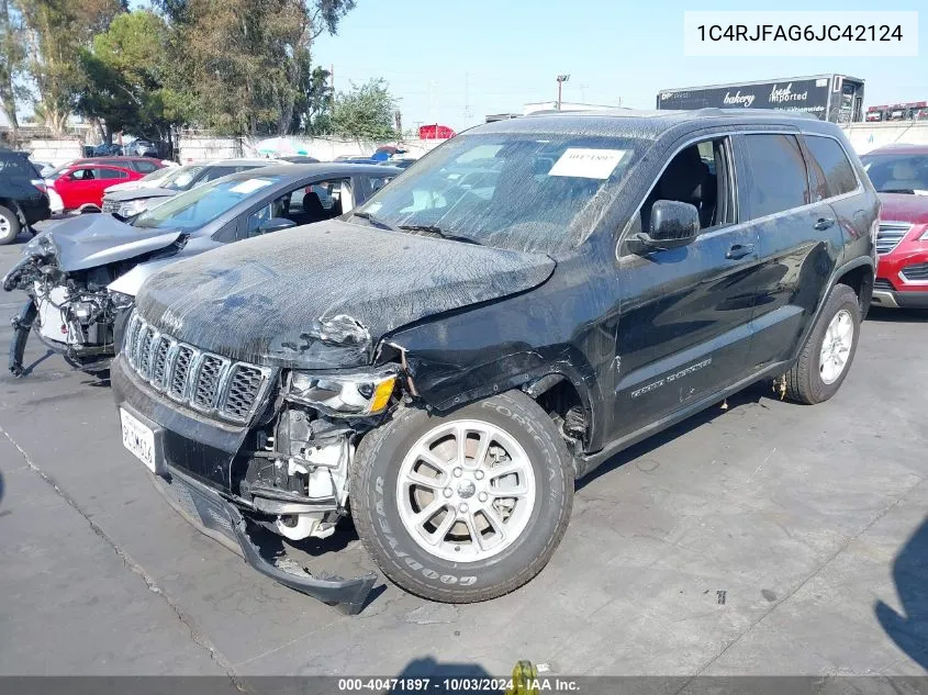 2018 Jeep Grand Cherokee Laredo E 4X4 VIN: 1C4RJFAG6JC42124 Lot: 40471897