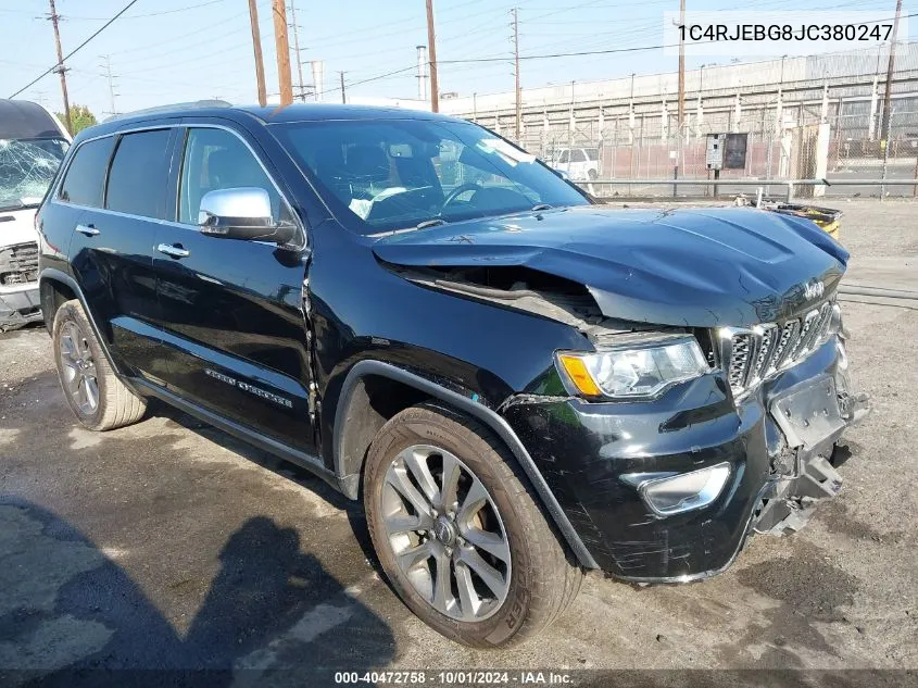 1C4RJEBG8JC380247 2018 Jeep Grand Cherokee Limited