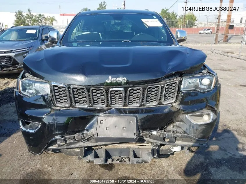 1C4RJEBG8JC380247 2018 Jeep Grand Cherokee Limited