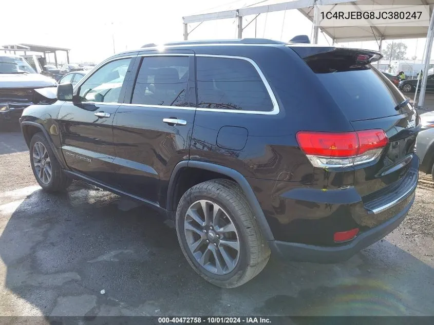 1C4RJEBG8JC380247 2018 Jeep Grand Cherokee Limited