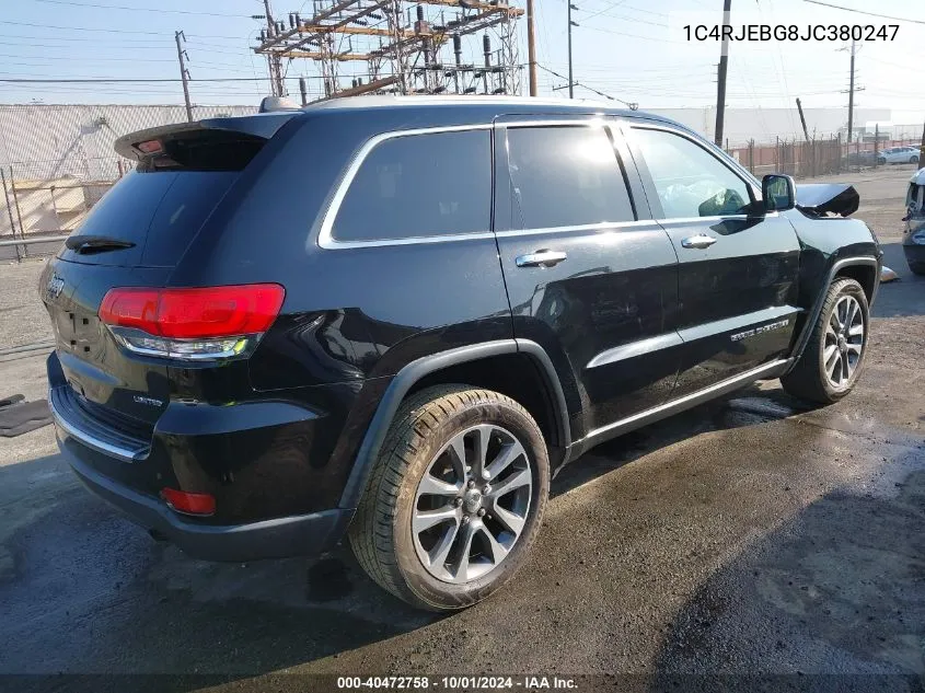 1C4RJEBG8JC380247 2018 Jeep Grand Cherokee Limited