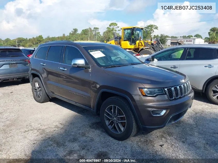 1C4RJEBG7JC253408 2018 Jeep Grand Cherokee Limited