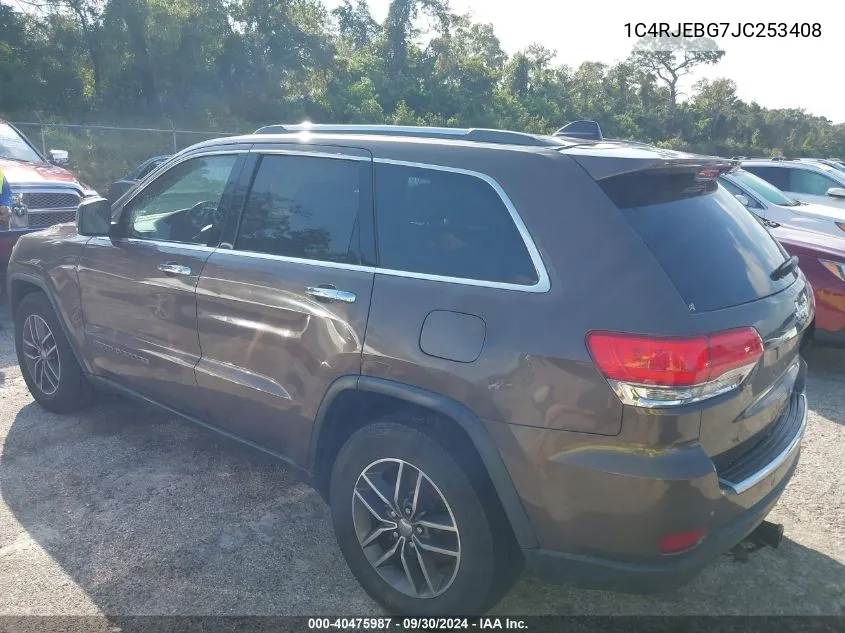 1C4RJEBG7JC253408 2018 Jeep Grand Cherokee Limited