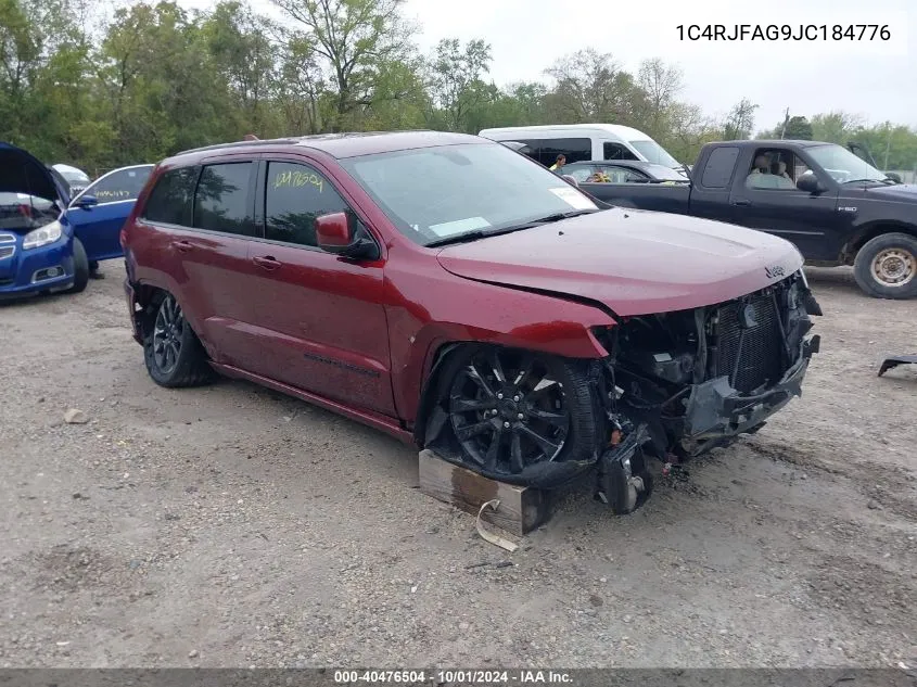 2018 Jeep Grand Cherokee Altitude 4X4 VIN: 1C4RJFAG9JC184776 Lot: 40476504