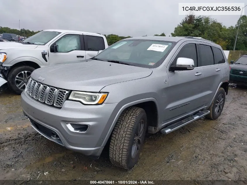 2018 Jeep Grand Cherokee Overland VIN: 1C4RJFCGXJC356536 Lot: 40478661