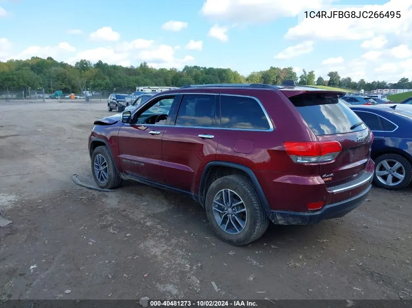 2018 Jeep Grand Cherokee Limited 4X4 VIN: 1C4RJFBG8JC266495 Lot: 40481273