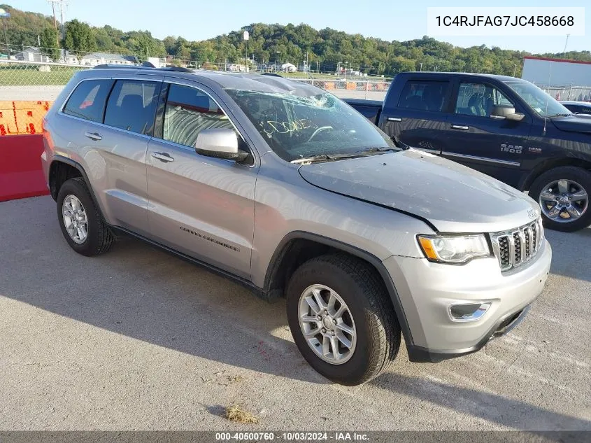 2018 Jeep Grand Cherokee Laredo E 4X4 VIN: 1C4RJFAG7JC458668 Lot: 40500760