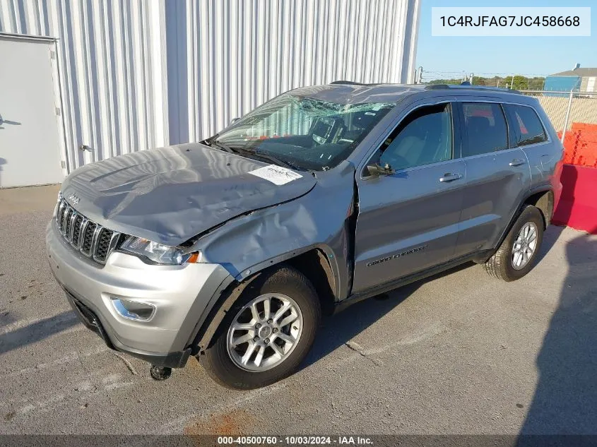 1C4RJFAG7JC458668 2018 Jeep Grand Cherokee Laredo E 4X4