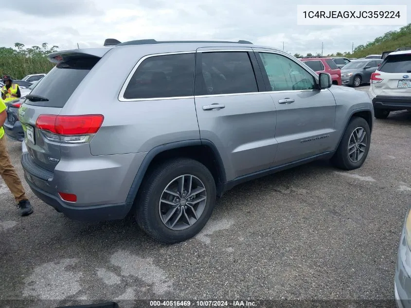 1C4RJEAGXJC359224 2018 Jeep Grand Cherokee Laredo