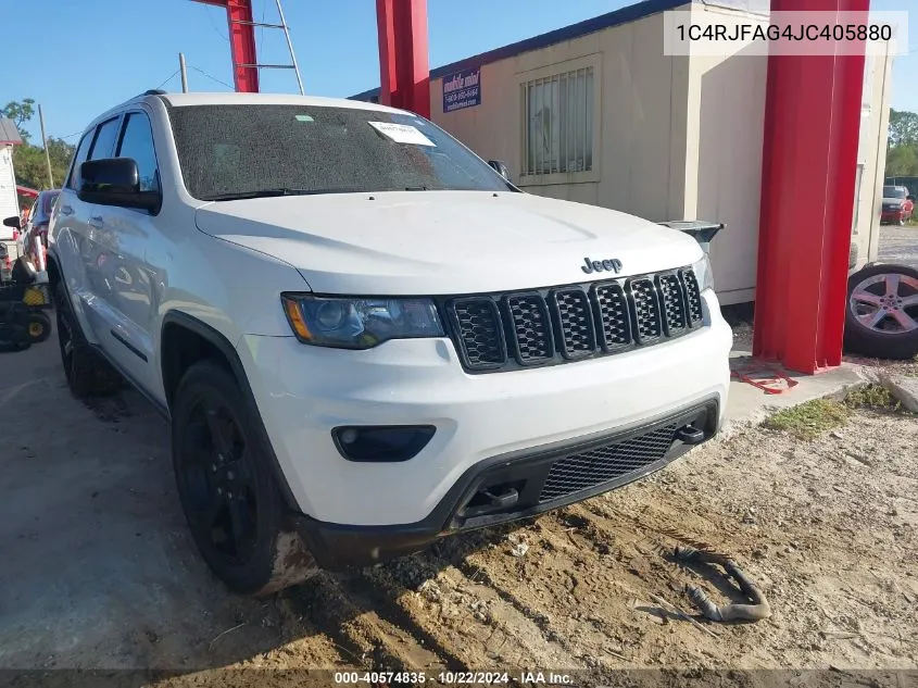 2018 Jeep Grand Cherokee Upland 4X4 VIN: 1C4RJFAG4JC405880 Lot: 40574835