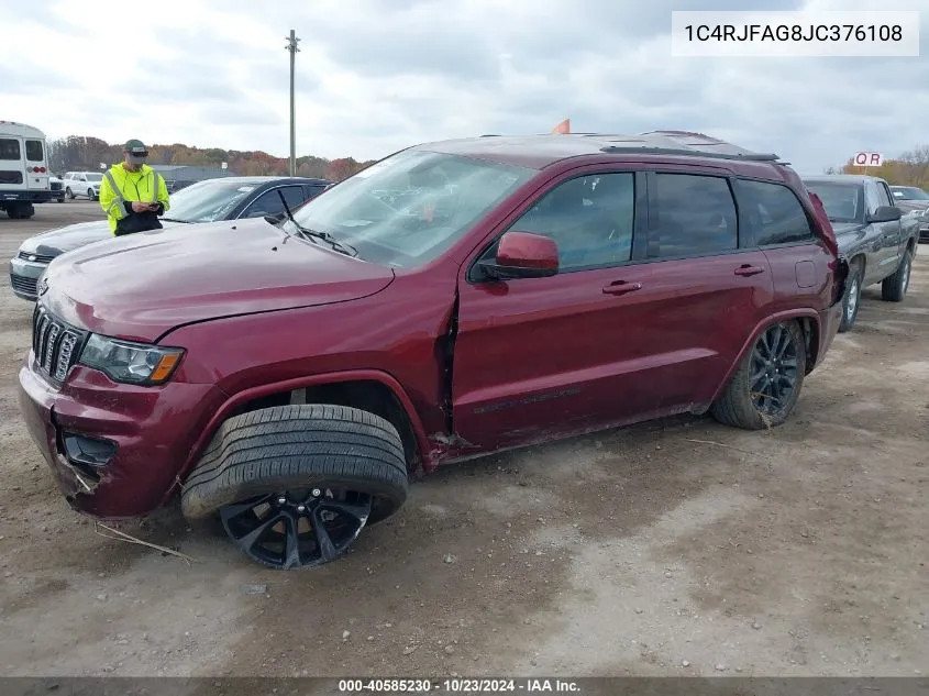 2018 Jeep Grand Cherokee Altitude 4X4 VIN: 1C4RJFAG8JC376108 Lot: 40585230