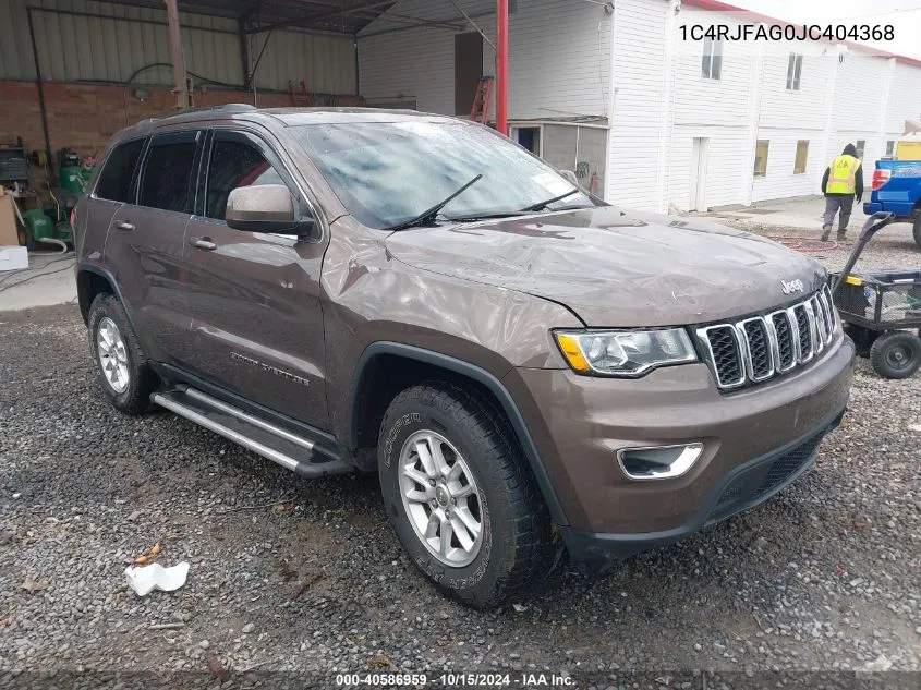 2018 Jeep Grand Cherokee Laredo E 4X4 VIN: 1C4RJFAG0JC404368 Lot: 40586959