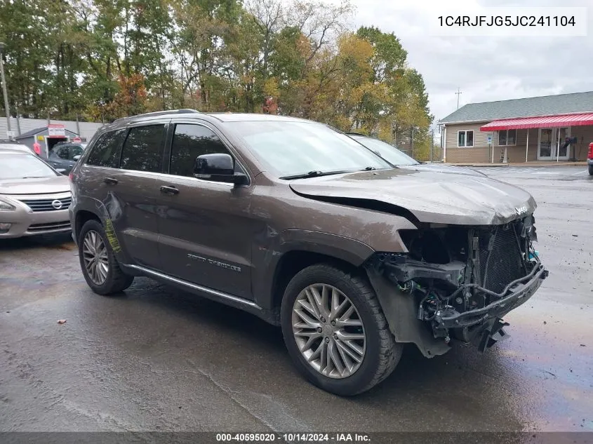 2018 Jeep Grand Cherokee Summit 4X4 VIN: 1C4RJFJG5JC241104 Lot: 40595020