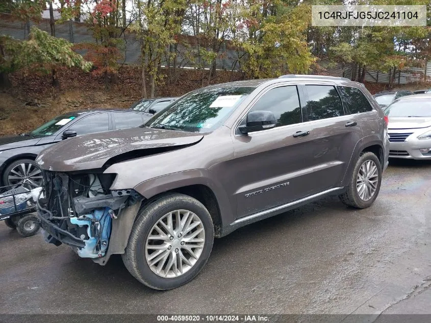 2018 Jeep Grand Cherokee Summit 4X4 VIN: 1C4RJFJG5JC241104 Lot: 40595020