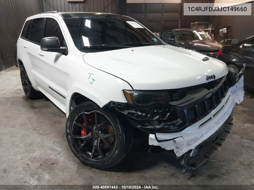 2018 Jeep Grand Cherokee Srt 4X4 VIN: 1C4RJFDJ3JC149660 Lot: 40597443