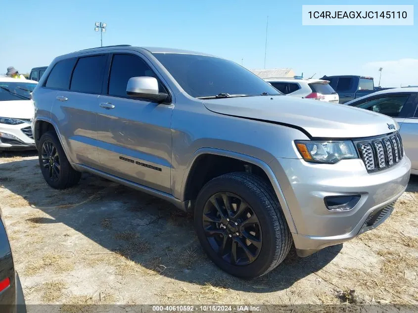 2018 Jeep Grand Cherokee Altitude 4X2 VIN: 1C4RJEAGXJC145110 Lot: 40610592