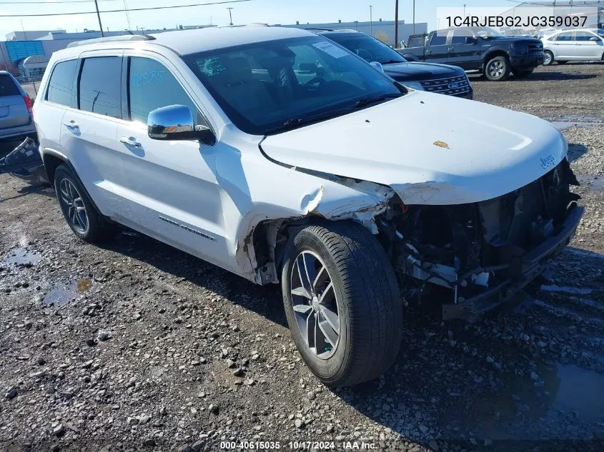 2018 Jeep Grand Cherokee Limited 4X2 VIN: 1C4RJEBG2JC359037 Lot: 40615035