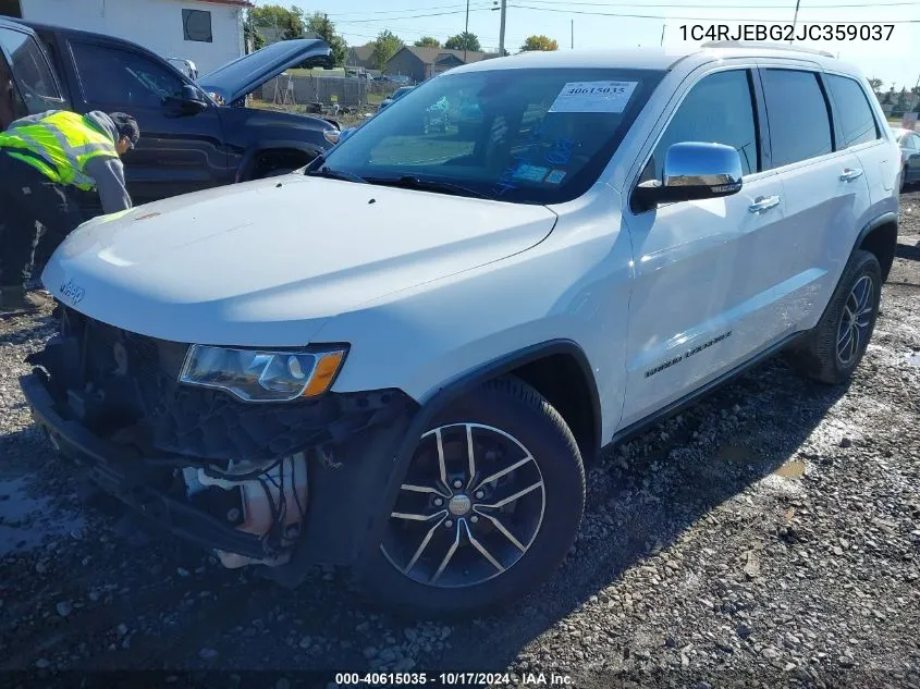 2018 Jeep Grand Cherokee Limited 4X2 VIN: 1C4RJEBG2JC359037 Lot: 40615035