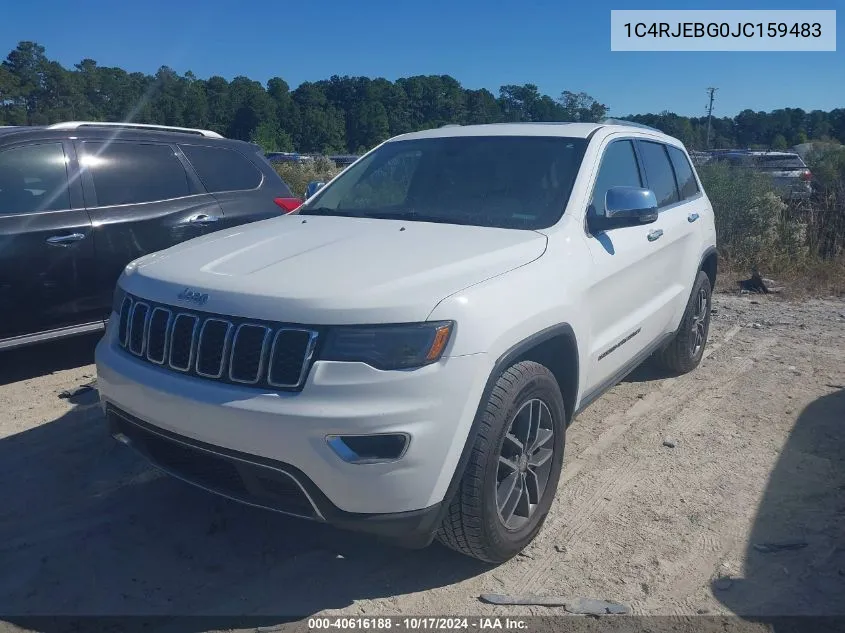 2018 Jeep Grand Cherokee Limited 4X2 VIN: 1C4RJEBG0JC159483 Lot: 40616188