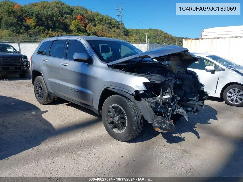 2018 Jeep Grand Cherokee Laredo 4X4 VIN: 1C4RJFAG9JC189069 Lot: 40627074