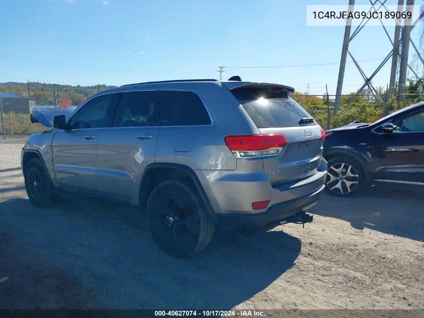 2018 Jeep Grand Cherokee Laredo 4X4 VIN: 1C4RJFAG9JC189069 Lot: 40627074