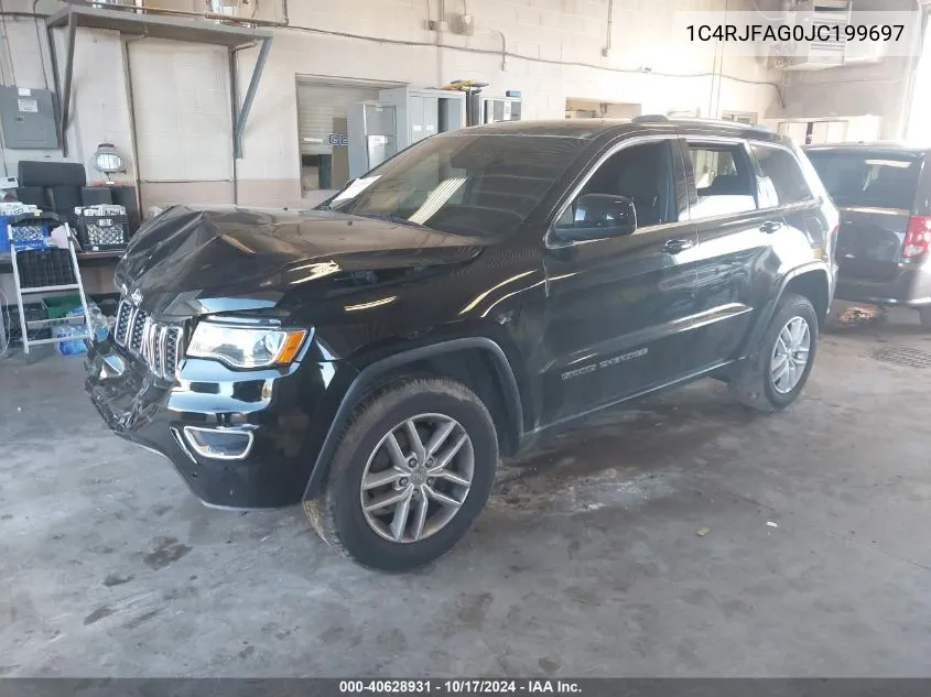 2018 Jeep Grand Cherokee Laredo VIN: 1C4RJFAG0JC199697 Lot: 40628931