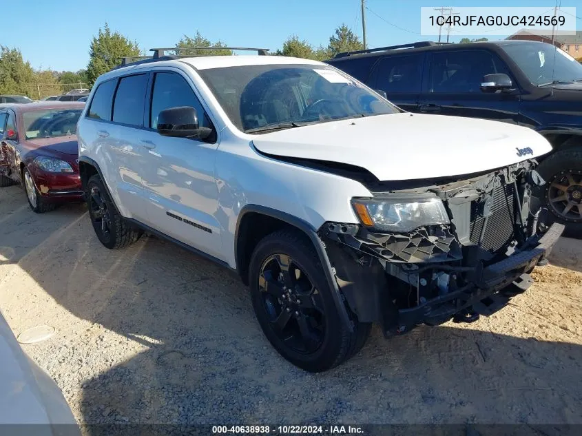 2018 Jeep Grand Cherokee Upland 4X4 VIN: 1C4RJFAG0JC424569 Lot: 40638938