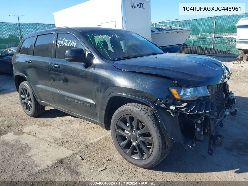 2018 Jeep Grand Cherokee Altitude 4X4 VIN: 1C4RJFAGXJC448961 Lot: 40646824