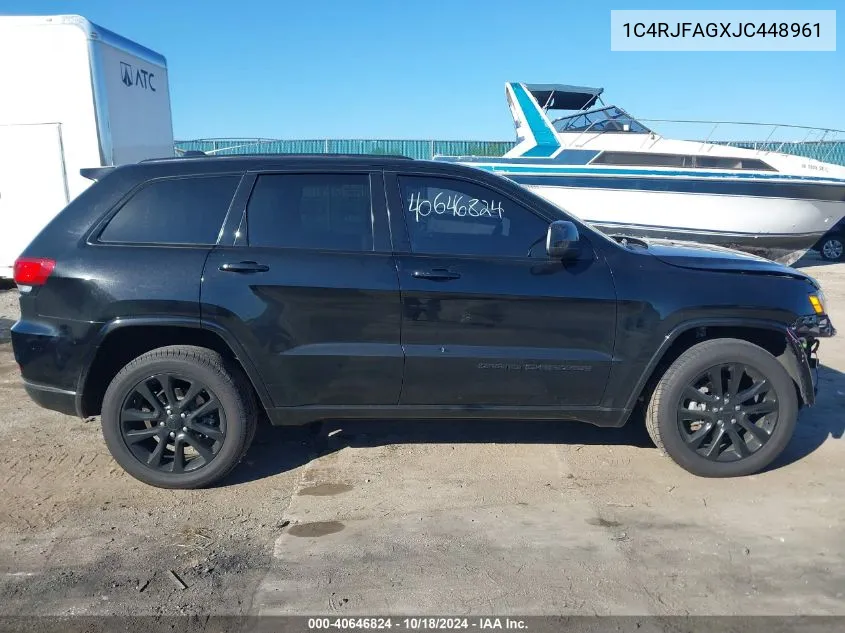 2018 Jeep Grand Cherokee Altitude 4X4 VIN: 1C4RJFAGXJC448961 Lot: 40646824