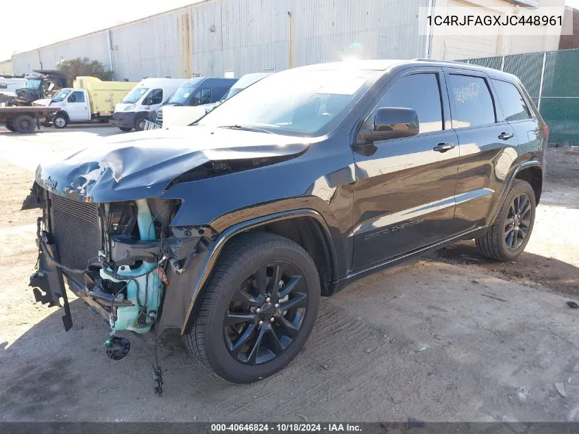 2018 Jeep Grand Cherokee Altitude 4X4 VIN: 1C4RJFAGXJC448961 Lot: 40646824