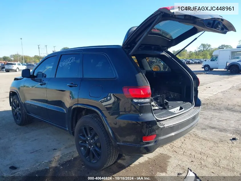 2018 Jeep Grand Cherokee Altitude 4X4 VIN: 1C4RJFAGXJC448961 Lot: 40646824