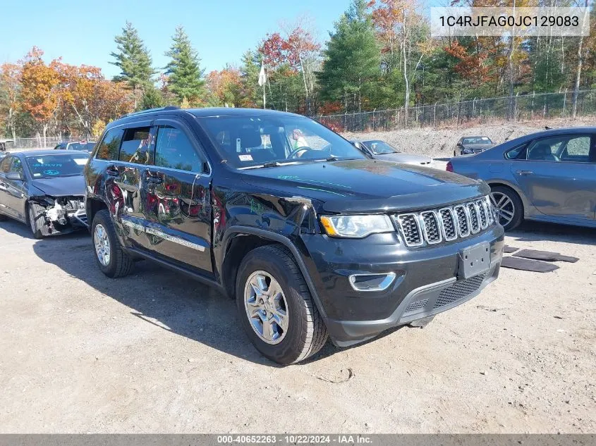 2018 Jeep Grand Cherokee Laredo E 4X4 VIN: 1C4RJFAG0JC129083 Lot: 40652263