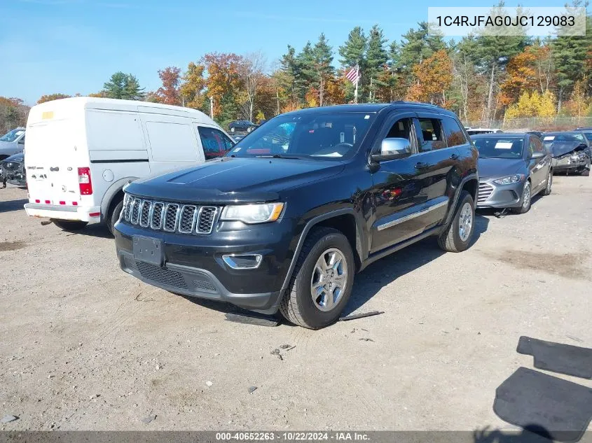 2018 Jeep Grand Cherokee Laredo E 4X4 VIN: 1C4RJFAG0JC129083 Lot: 40652263