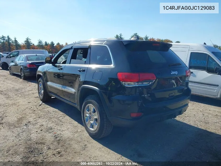 2018 Jeep Grand Cherokee Laredo E 4X4 VIN: 1C4RJFAG0JC129083 Lot: 40652263