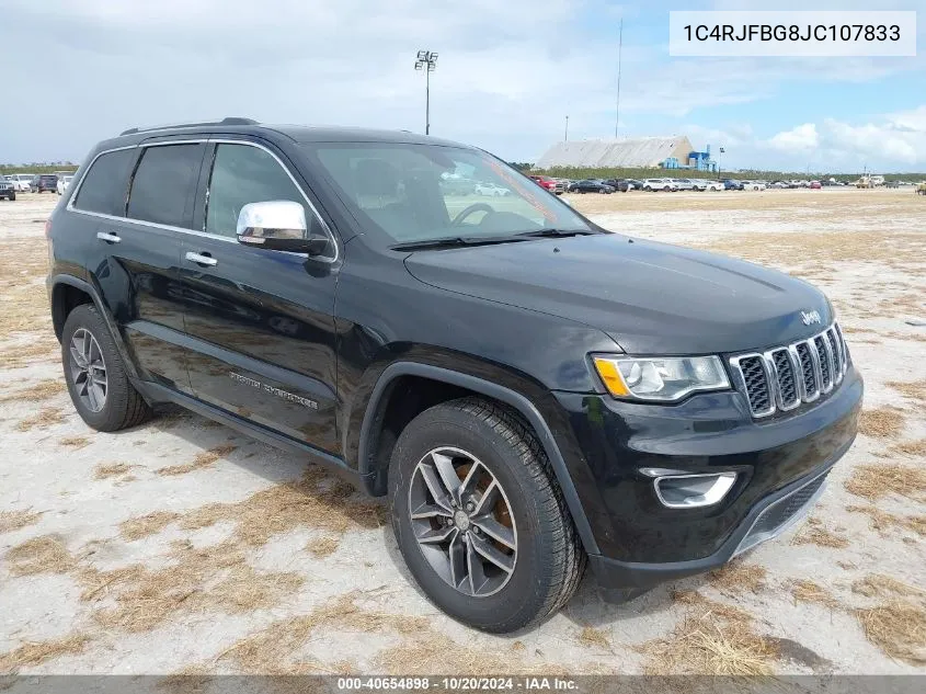 2018 Jeep Grand Cherokee Limited 4X4 VIN: 1C4RJFBG8JC107833 Lot: 40654898